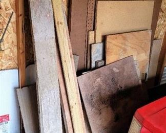 Large Lot of Scrap Wood & Peg Board