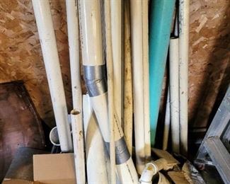 Large Lot of PVC Pipes and Connectors