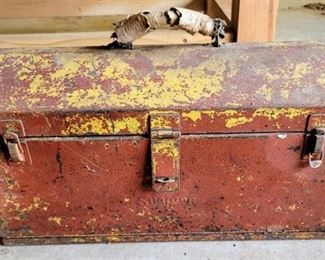 Vintage Snap-On Toolbox Filled with heavy duty Bolts, Tools and more!