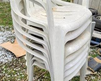 (7) White Rubbermaid Chairs