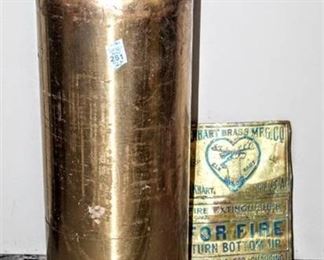Elkhart Brass MFG. CO. Fire Extinguisher and Plaque - Not working condition