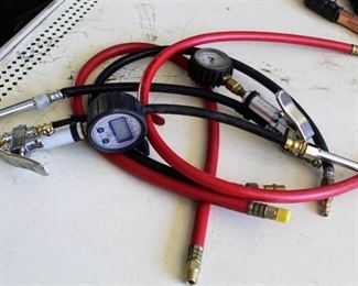 Pneumatic Hose Attachments and Pressure Gages