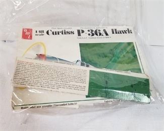 Curtiss P-36A Hawk Model Plane. Unassembled. 1:48 Scale.