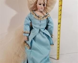 Beautiful Porcelain Doll with Headdress.