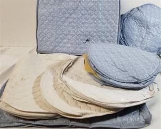 Mega Lot of Quilted China Storage. Blue and White