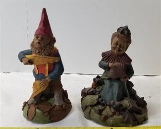 Tom Clark Gnome Figurines. Paddleman 1998. Candy 1985