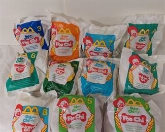 Lot of 11 McDonald's Happy Meal Toys Year 2000 - Robo-Chi Pets Poo-Chi and Meow-Chi Numbers 1 3 5 6 7 8