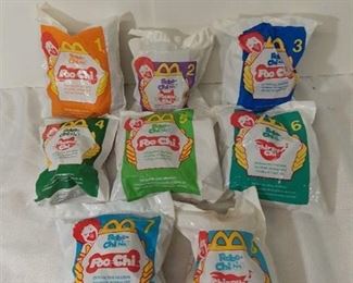 Lot of 8 McDonald's Happy Meal Toys Year 2000 - Robo-Chi Pets Poo-Chi and Meow-Chi Toys