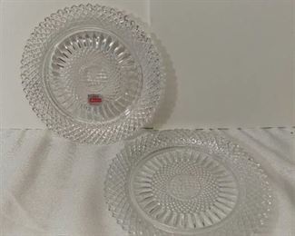 Lot of 2 AVON Exclusive Lead Crystal from Avons 92nd Anniversary Prize Program - The World of Avon Crystal Plate