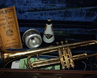 Martin Brass Trumpet with case and accessories