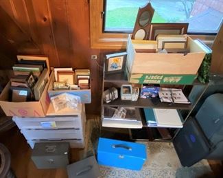 frames, file boxes, scrapbooking supplies, view master