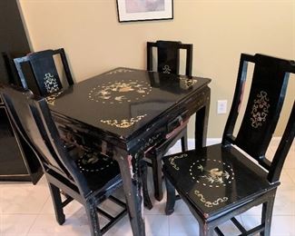 Black Lacquer Game Table