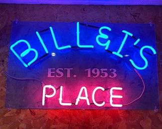 Neon sign from 1950;s 