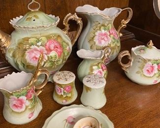 Hand painted tea set 