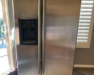 GE Profile Side by Side Refrigerator with ice and water stainless steel