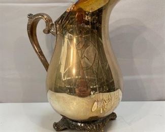 Rogers & Sons Victorian Rose Silver Plate Water Pitcher