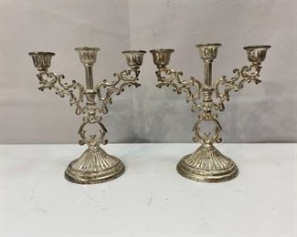 Small Silver Plate Candelabras Hong Kong