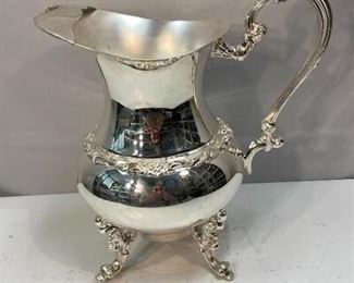 Sheridan Silver on Copper Plated Water Pitcher 10"