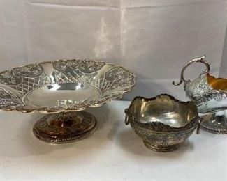 Lot of 3 Silver Plate Serving Pieces
