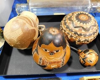 Carved gourds 