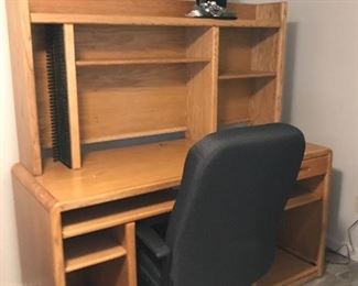 Oak Desk and Office Chair