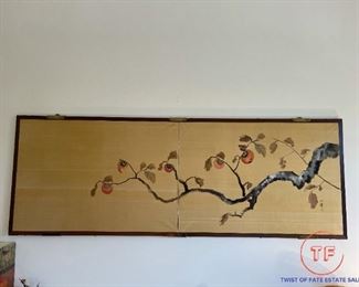 Chinese Silk Framed Wall Art