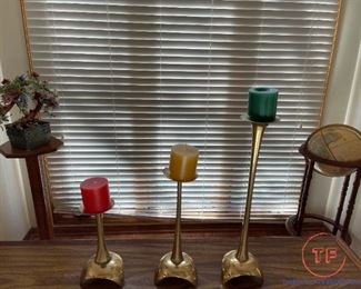 MCM Brass Candle Holders (SET)