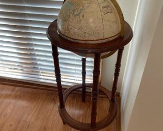 Vintage 1960's Cram's Imperial World Globe in Wood Stand