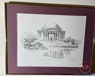 Signed Print Lincoln Memorial by DON CANNAVARO