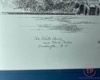 Signed Print The White House by DON CANNAVARO