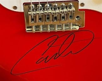 CARLOS SANTANA Signed California Guitar in High Gloss Shadow Box Display Case