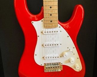 CARLOS SANTANA Signed California Guitar in High Gloss Shadow Box Display Case