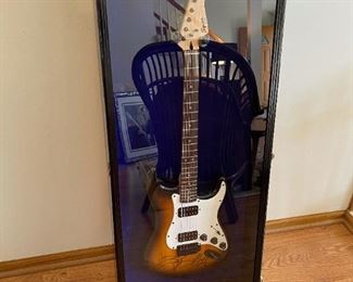 JIMMY BUFFETT Autographed Squier by Fender Bullet Strat - In Black Gloss Display Shadow Box