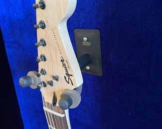 JIMMY BUFFETT Autographed Squier by Fender Bullet Strat - In Black Gloss Display Shadow Box
