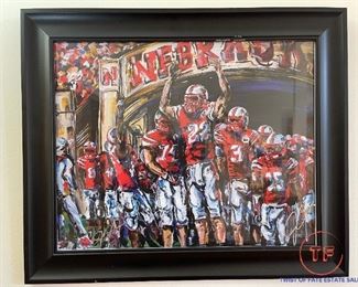 Limited Edition Signed Print Nebraska Huskers “Tunnel Walk” by JENNA JOHNSON