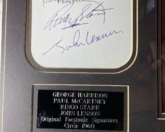 The BEATLES with Facsimile Autographs