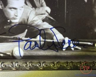 Framed "The Hustler" with Signed Insert - Signed by JACKIE GLEASON And PAUL NEWMAN