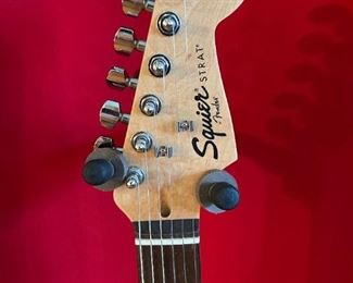 EAGLES Autographed Squier by Fender Strat - DON HENLEY, GLEN FREY, JOE WALSH, And TIMOTHY B SCHMIT - In Black Gloss Shadow Display Box