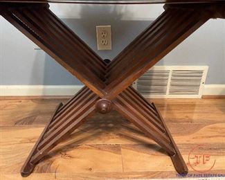 DREXEL "X" BASE CAMPAIGN FOLDING TRAY TABLE By Stewart Macdougall