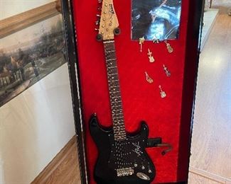 ERIC CLAPTON Autographed Focus 111S by Kramer in High Gloss Shadow Box Display