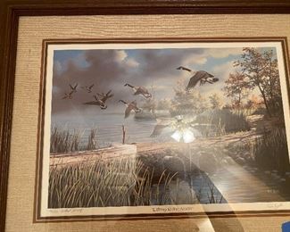 Collectible  signed and numbered Geese Print 
