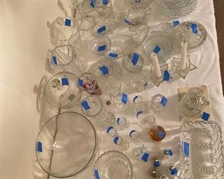 Huge Collection of clear glass depression and collectible glass 