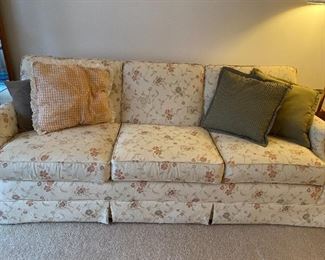 Custom floral sofa 