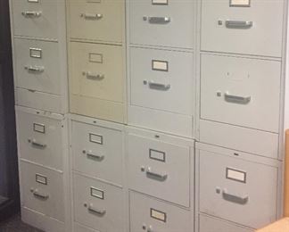 HON TWO DRAWER METAL FILE CABINETS