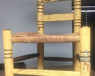 CHILDS CHAIR WITH RUSH SEAT