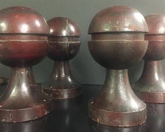 SET OF FOUR ANTIQUE STAIRCASE FINIAL'S 