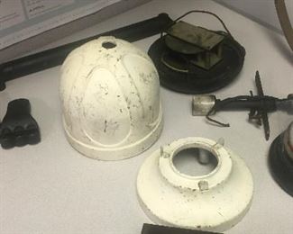 ANTIQUE WALL MOUNT BARBER POLE PARTS