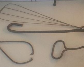 BARN FIND HOOK, RUG BEATER, ICE TONG