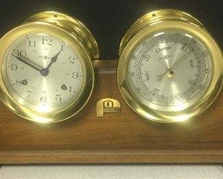HOWARD  MILLER  CLOCK AND BAROMETER DESK SET 