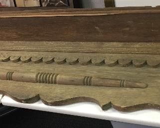 ANTIQUE LARGE WOOD WALL SHELF